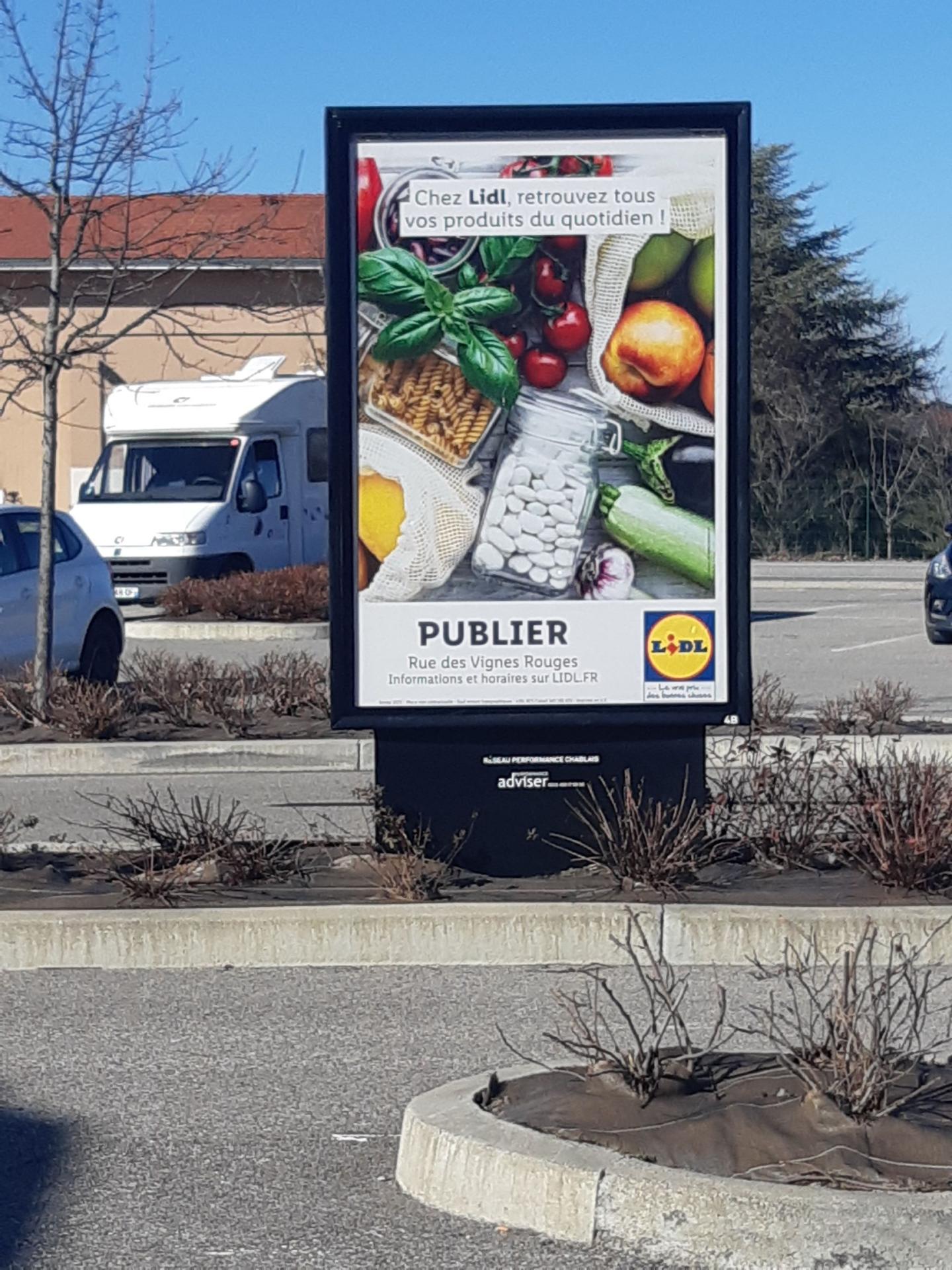 Panneau monopied 4m² pour affichage urbain