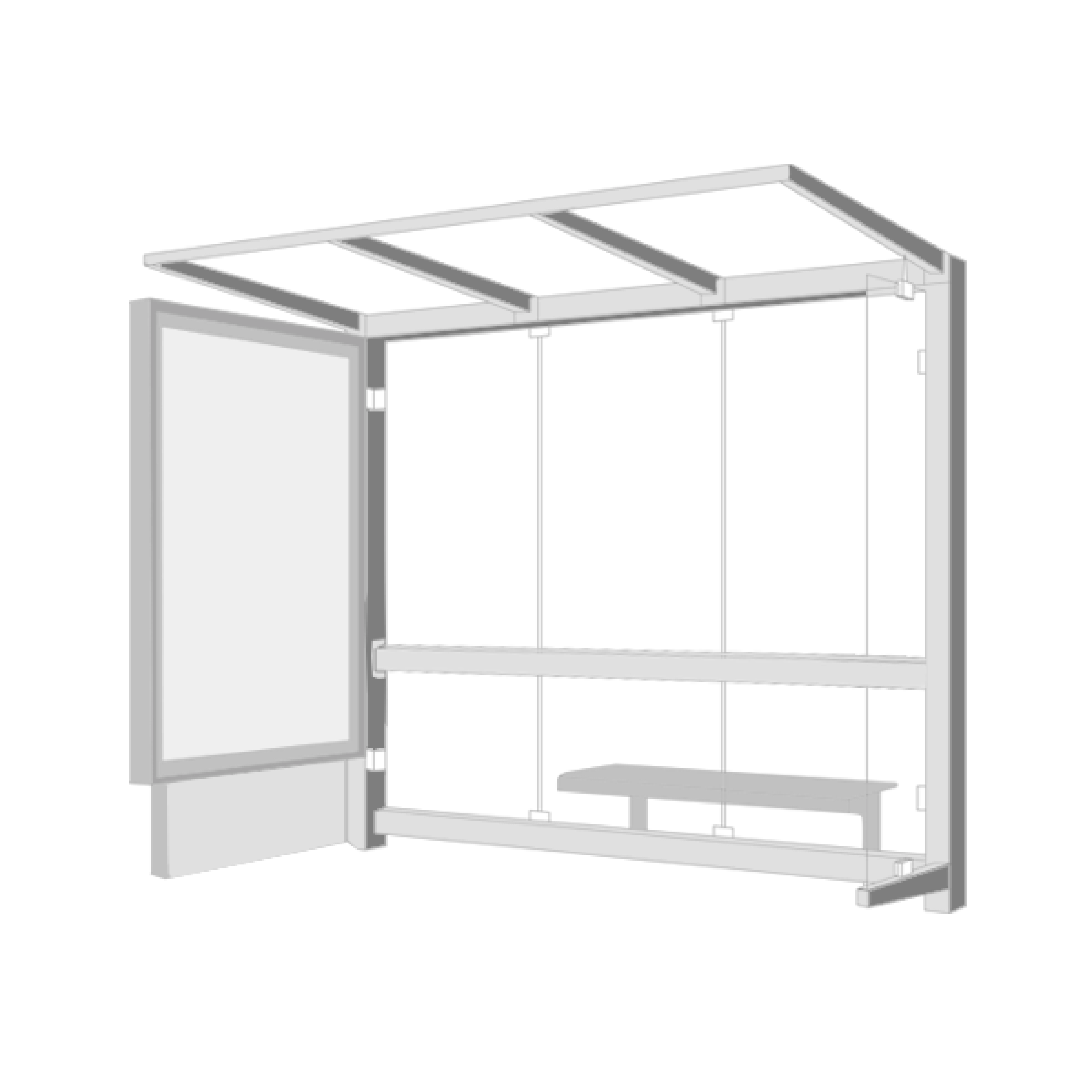 Mobilier urbain Kikaffich – Abri bus et panneau d'affichage en situation