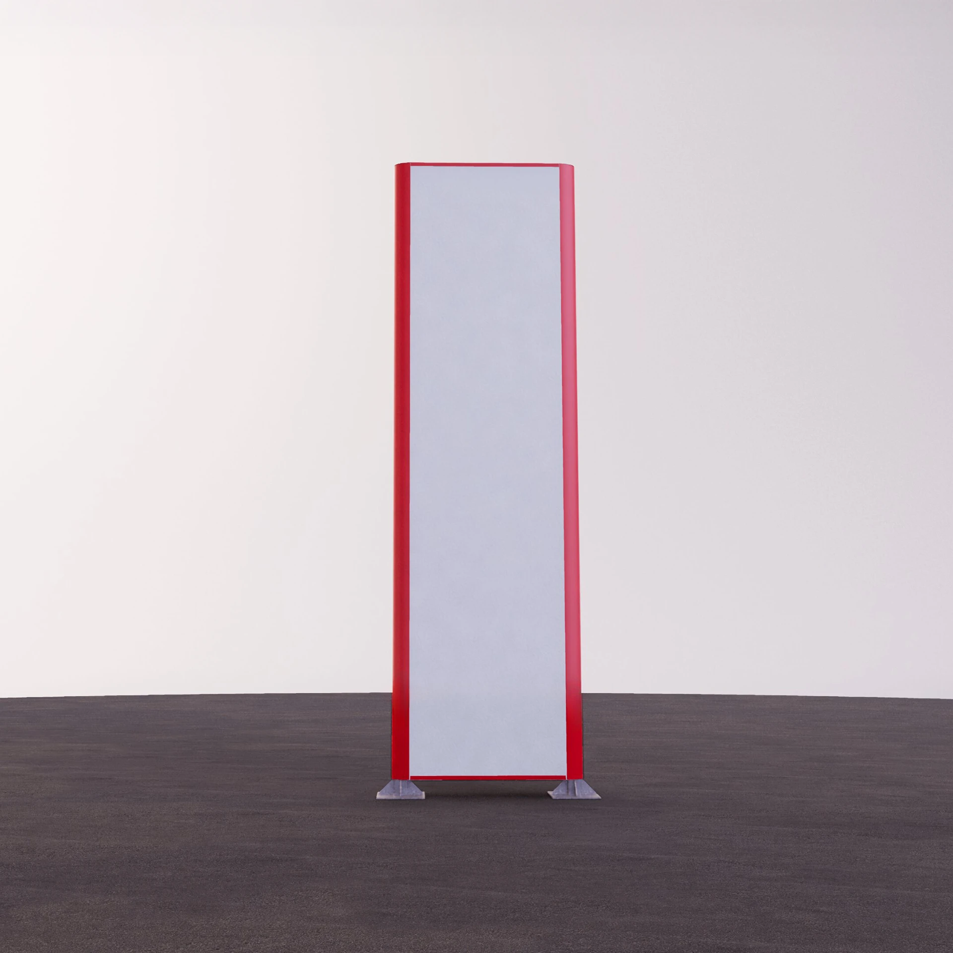 Totem aluminium plat Kikaffich – Signalétique sobre et moderne