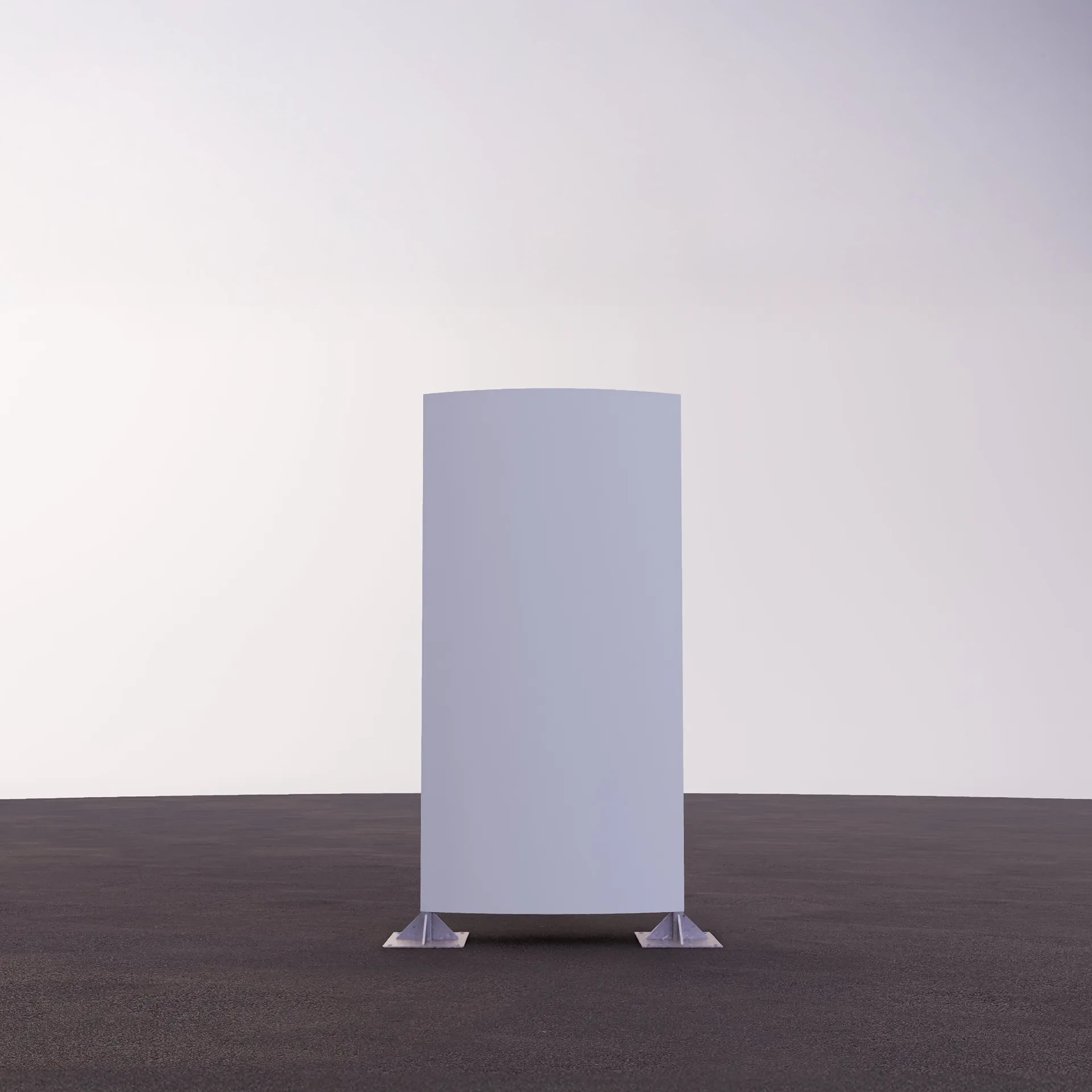 Totem Classy cintré Kikaffich – Design arrondi en acier thermolaqué