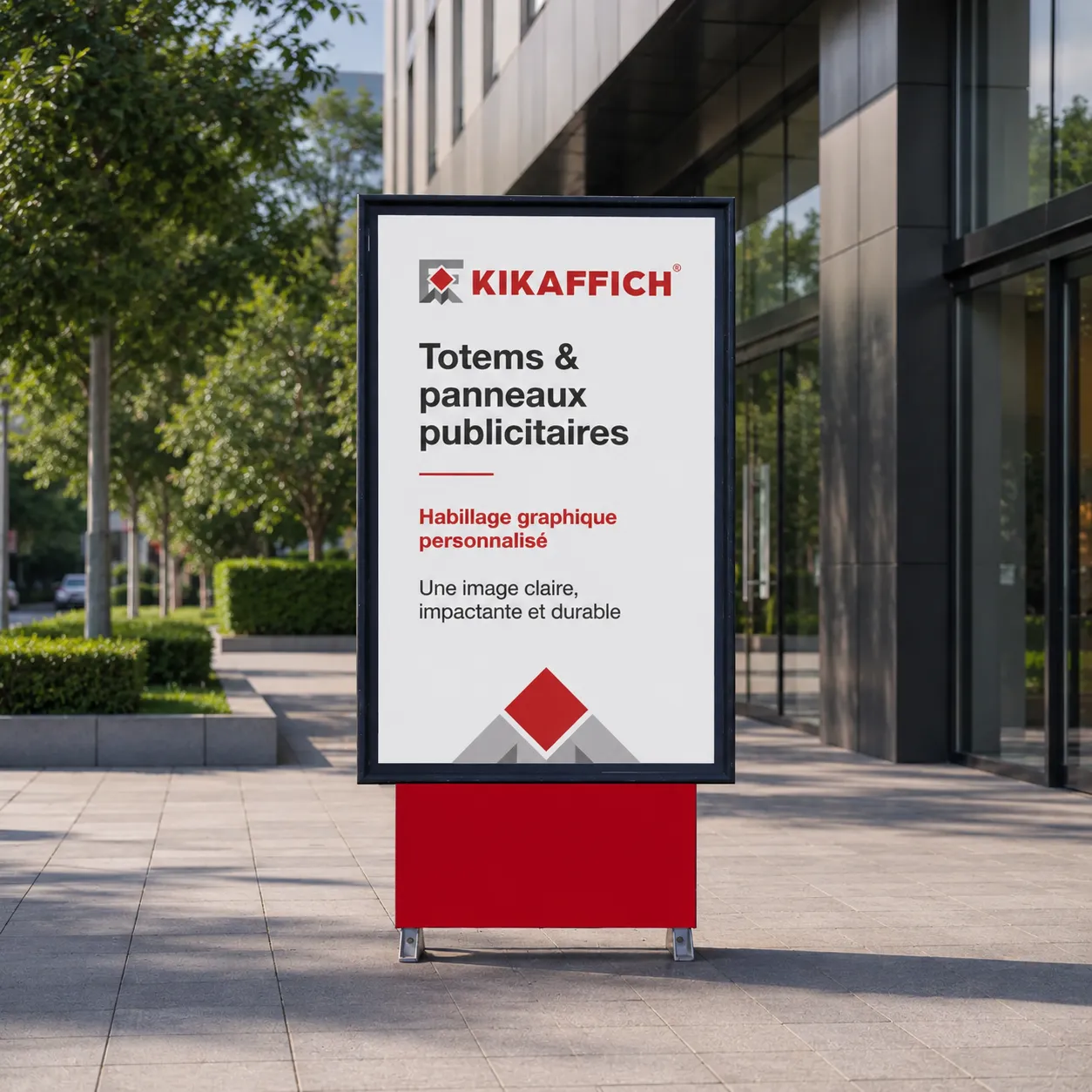 Sucette Publicitaire CLASSY 2 m² sur pied – Vitrine d’affichage