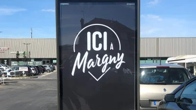 Sucette publicitaire 2 m² Kikaffich – Mobilier urbain d'affichage